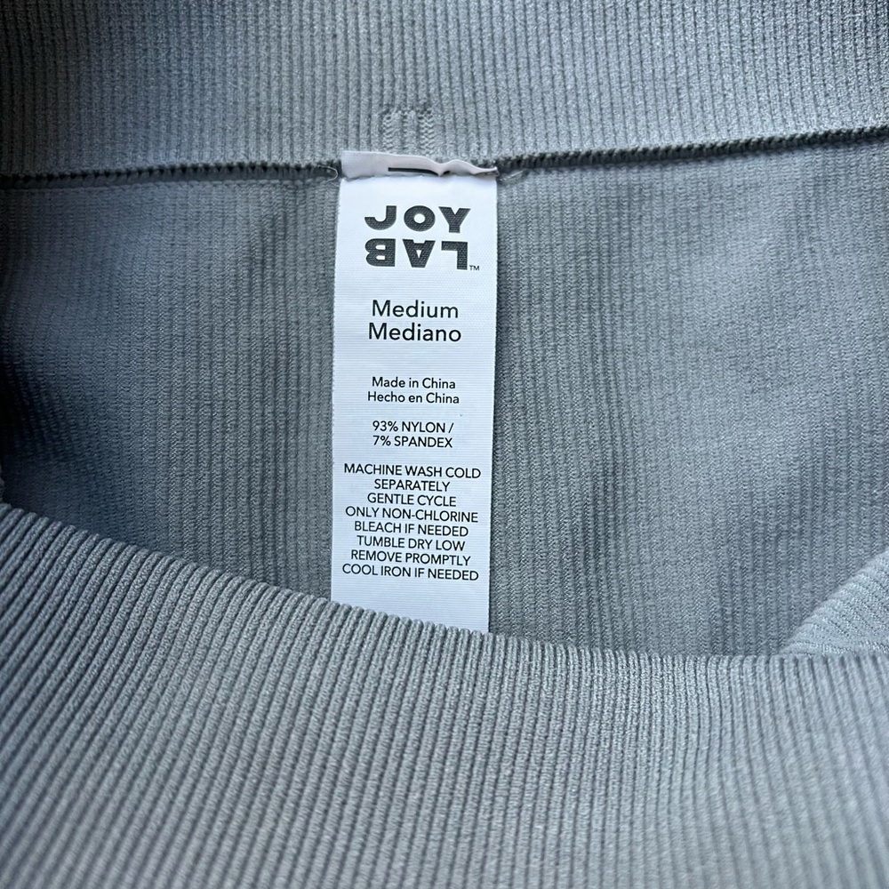 JoyLab Ribbed Bike Shorts - Gray - Picture 3 of 4